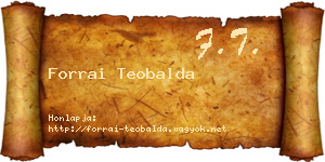 Forrai Teobalda névjegykártya